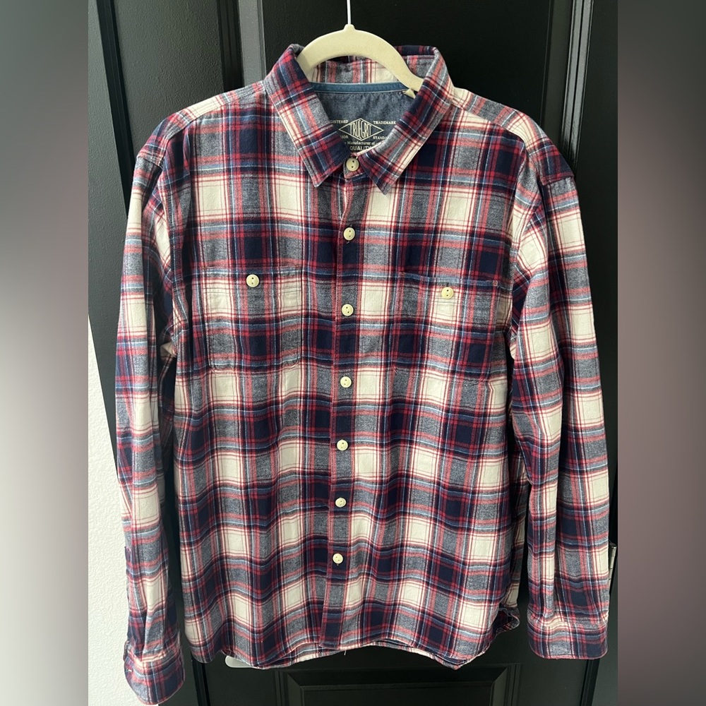 True Grit Long Sleeve Button Down Flannel Shirt